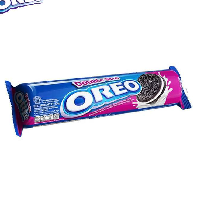 

Stok Banyak Oreo Double Stuf 133 gr cemilan dengan krim vanilla tebal favorit keluarga - twinpack