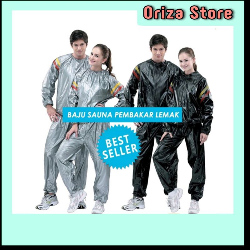 Sauna Suit Baju Olahraga Pembakar Lemak Jaket Olahraga Jumbo