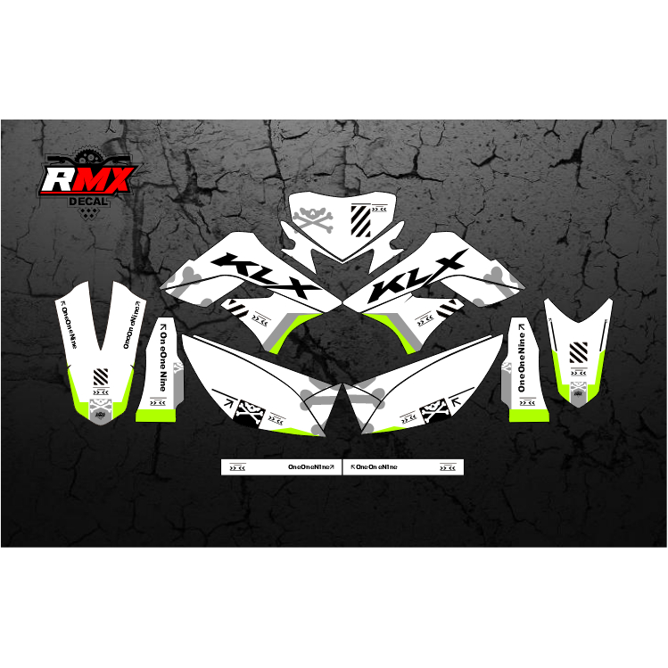 DECAL KLX 150 S/L FULLBODY (033) DEKAL STIKER D-TRACKER DTRACKER DTX LAMA 2009 2010 2011 2012 2013 2