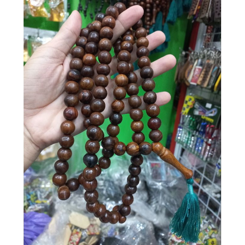 TASBIH KAYU GAHARU ASLI WANGI JUMBO 12MM ORI