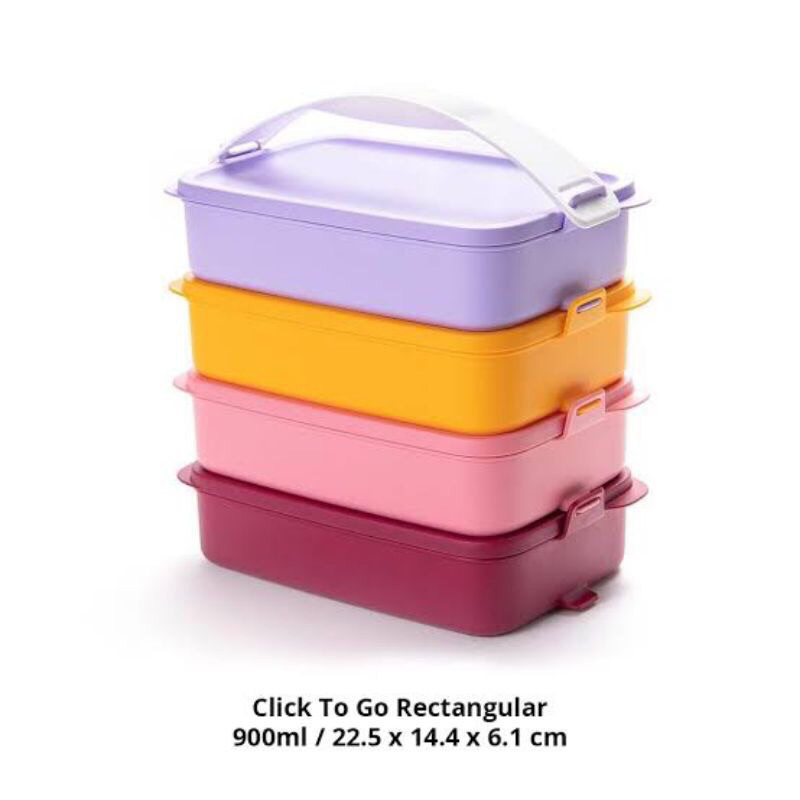 tupperware click togo rantang 4 susun Ctg promo