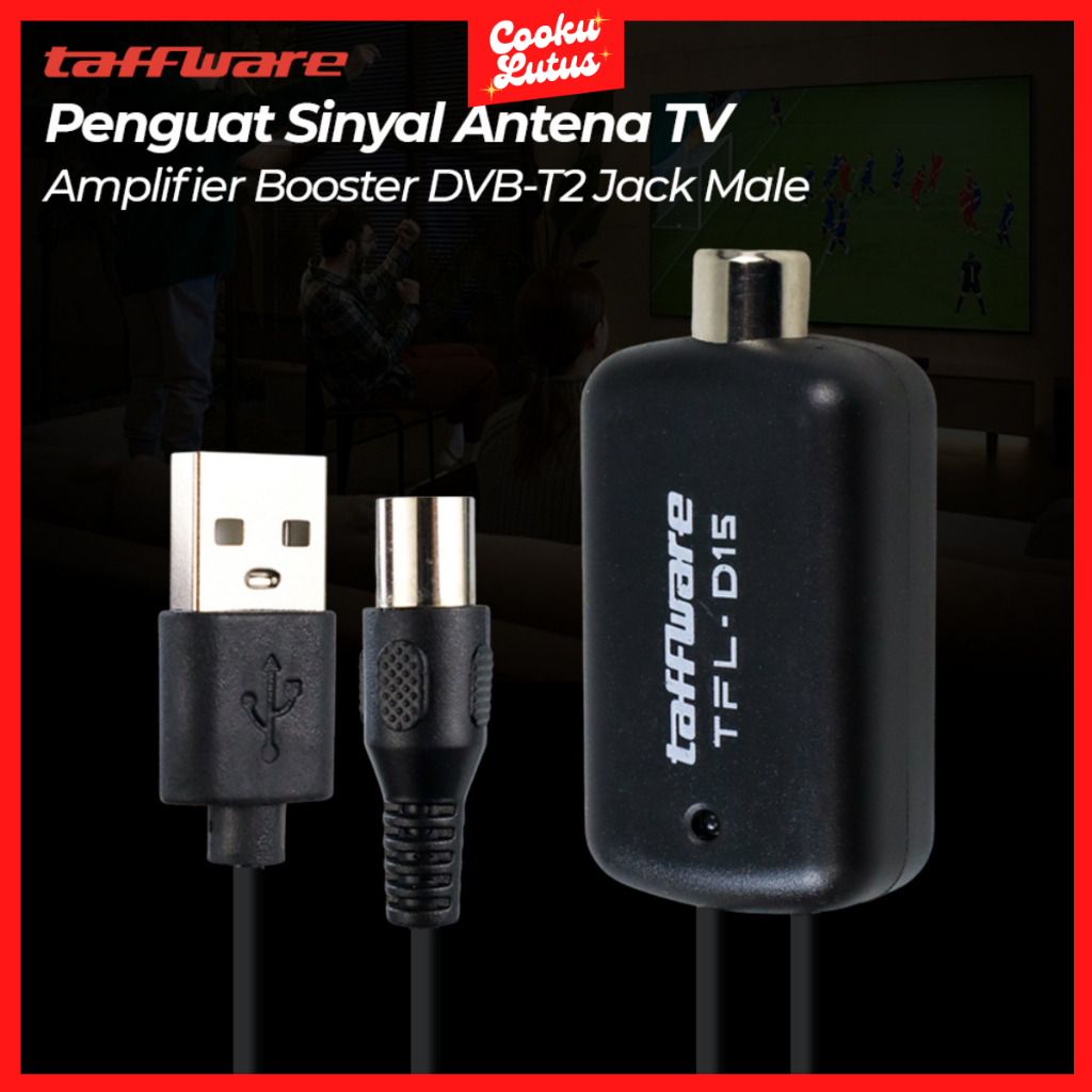 TAFFWARE Penguat Sinyal Antena TV - TFL D15 - Black