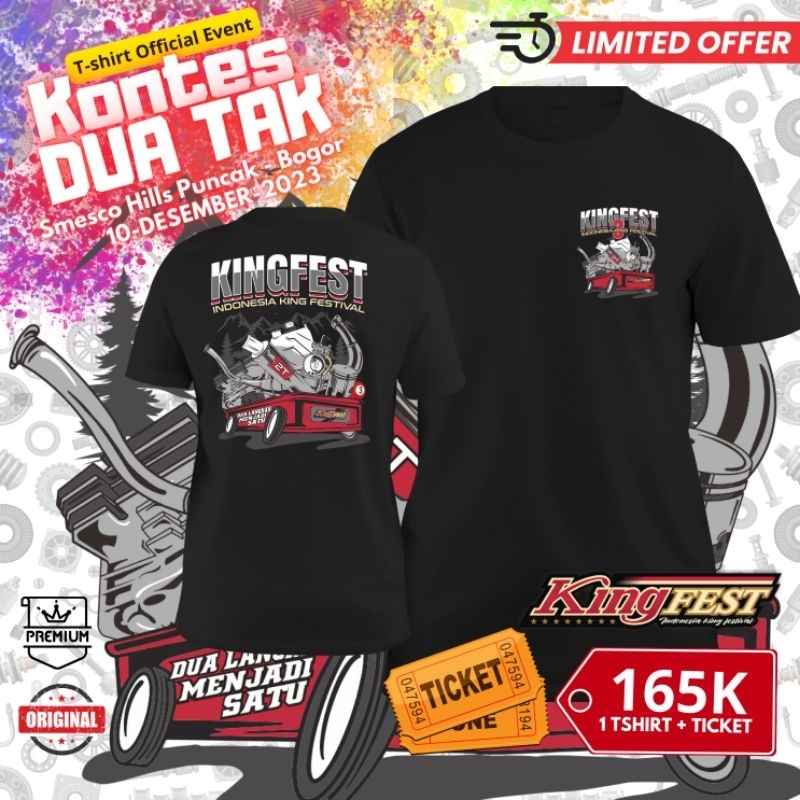 T-shirt king fest original 100% kaos kingfest