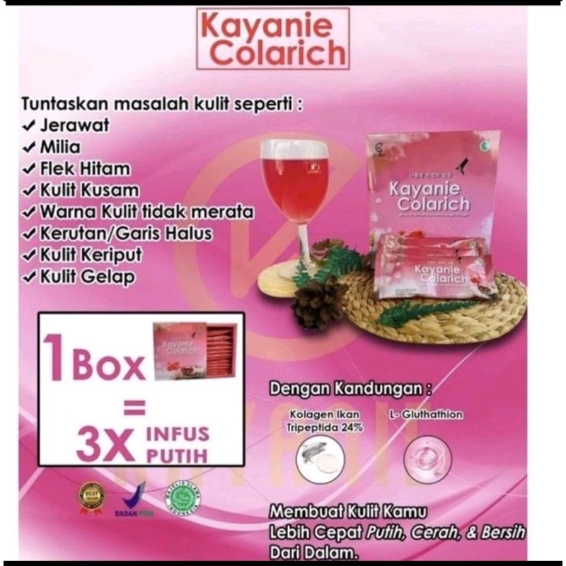 COLARICH KAYANIE /COLAGEN JUAL ECER PERSACHET