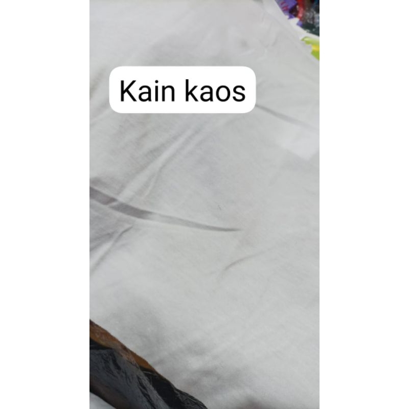 kain kaos putih, kain hyget meteran (harga per setengah meter)