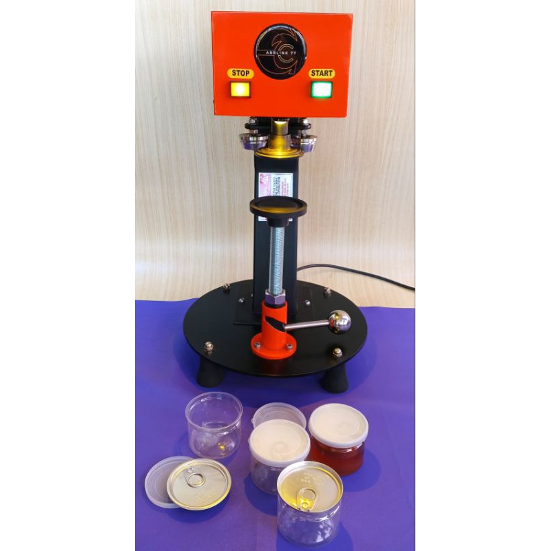 can seamer/mesin penutup botol pet can 75 mm/can sealing/mesin segel botol sambal (150ml - 250ml)