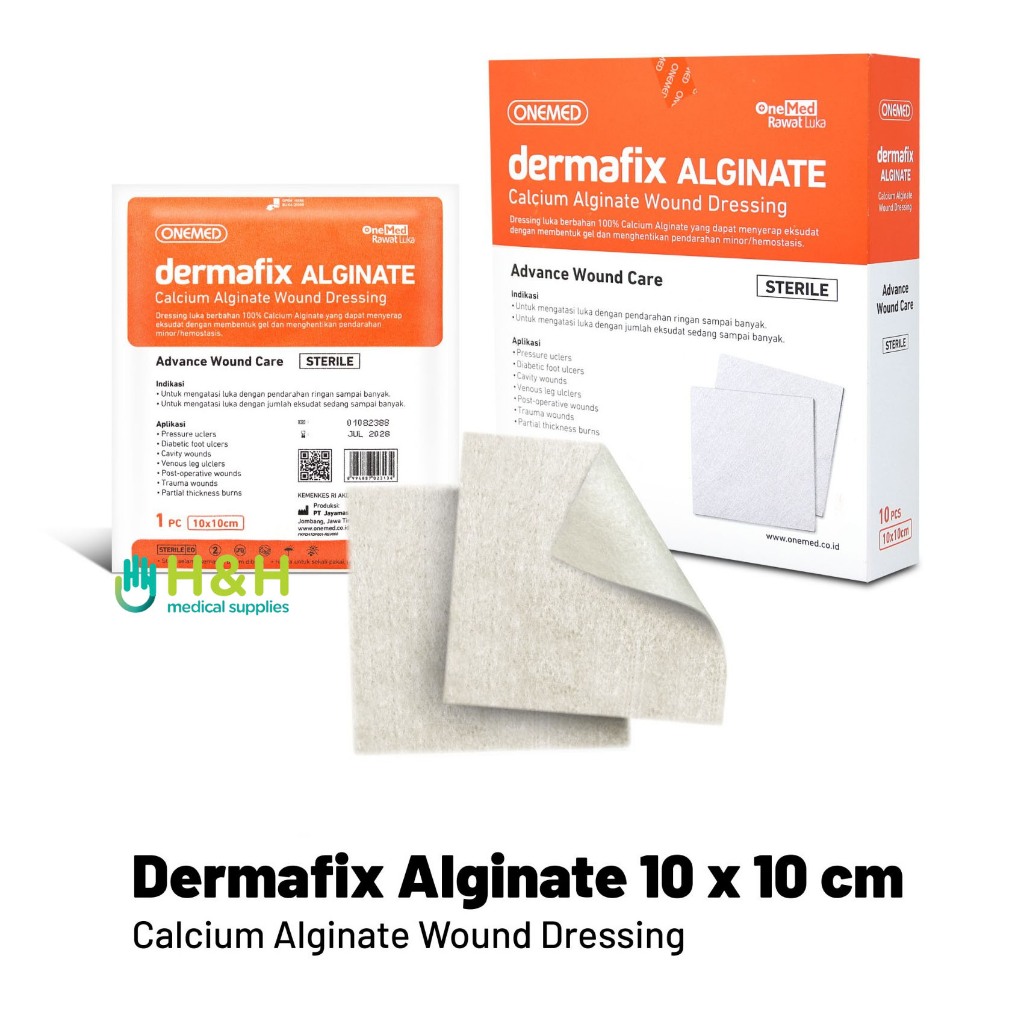 Dermafix Alginate Wound Dressing / Plester Luka Basah / Perban Luka