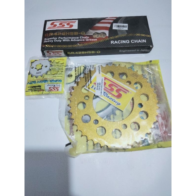 rantai triple s komplit 428 gear gold