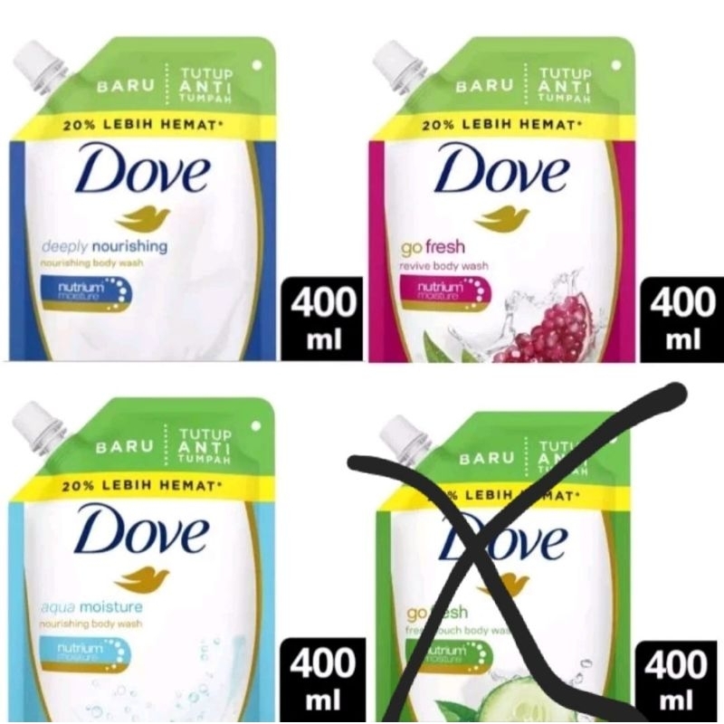 Dove Sabun Mandi Cair Refill 400ml