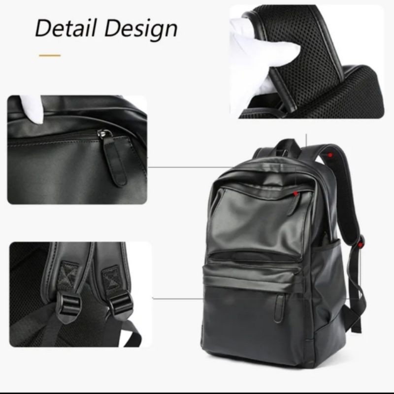 Matrix Backpack Tas Ransel Semi Kulit Multifungsi Tas Sekolah Tas Kerja Tas Gendong