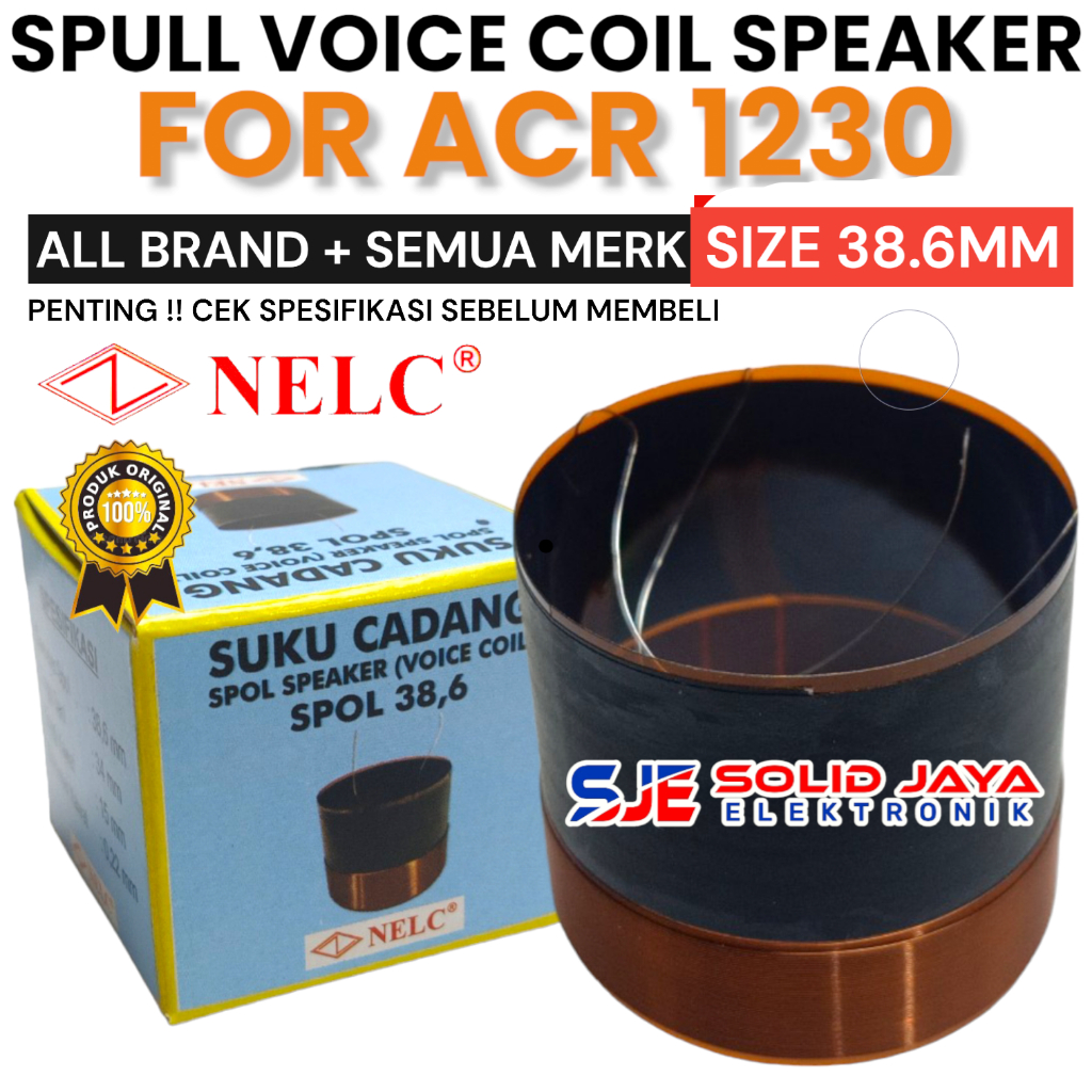 SPUL SPEAKER ACR 1230 38.6 39 MM 39MM 38.6MM 38,6MM 38,6 MM ACR1230 BLACK SPOL SPOLL SPOOL SPULL SEP