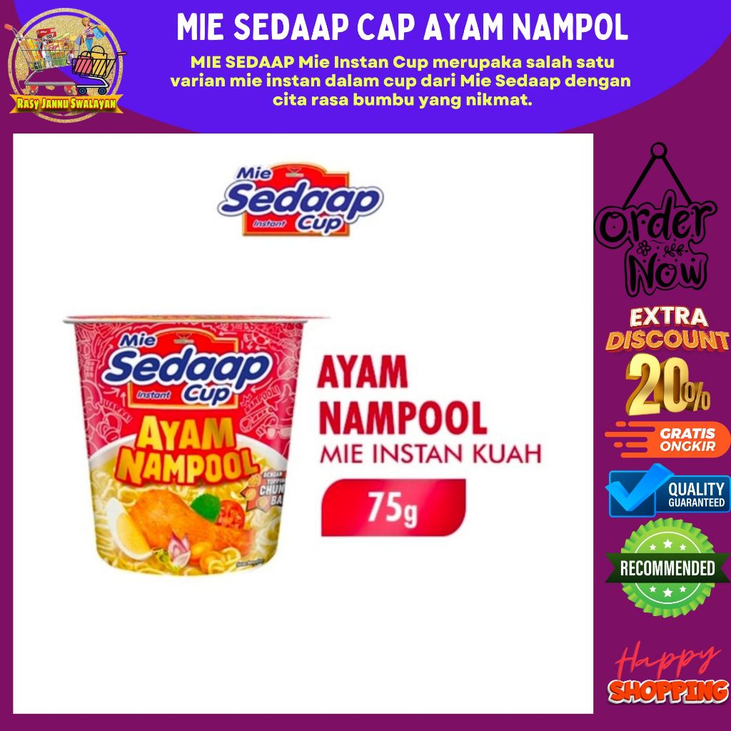 

Mie Sedaap Cup Ayam Nampol 75gr