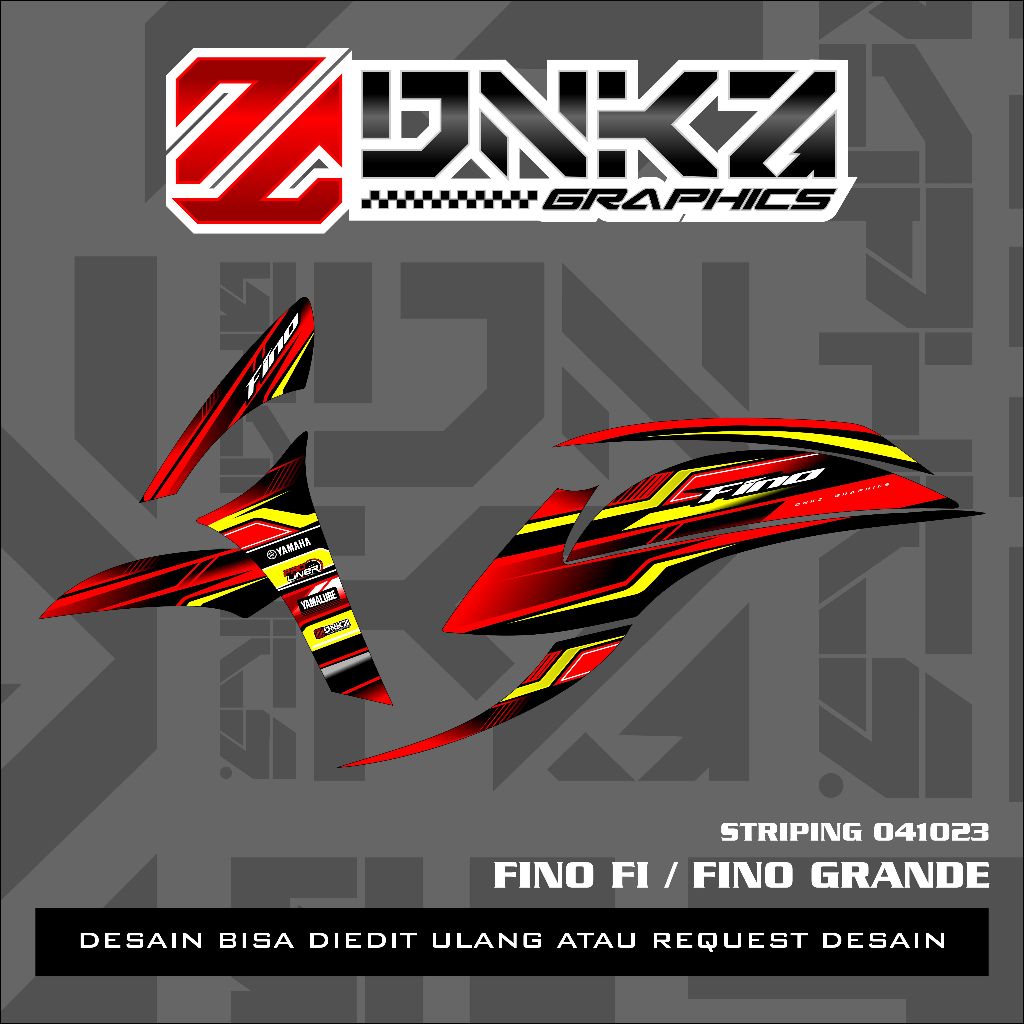 Stiker Fino FI  Grande 125 Decal Striping Fino FI  Grande 125 Premium N041023 DNKZ