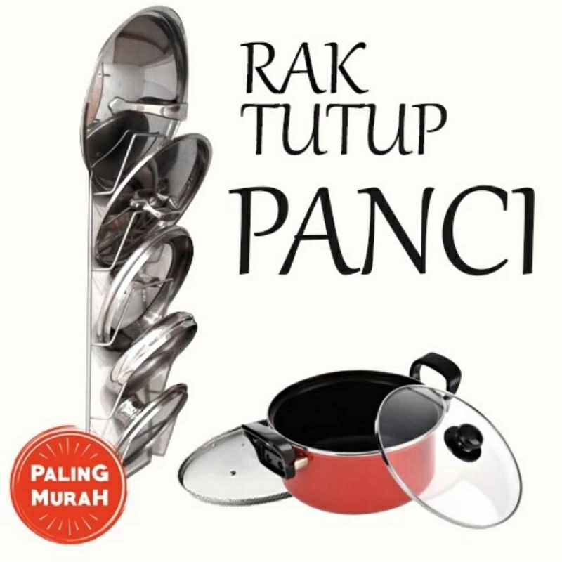 Rak tutup panci gantung 5 susun rak besi gantung tutup panci