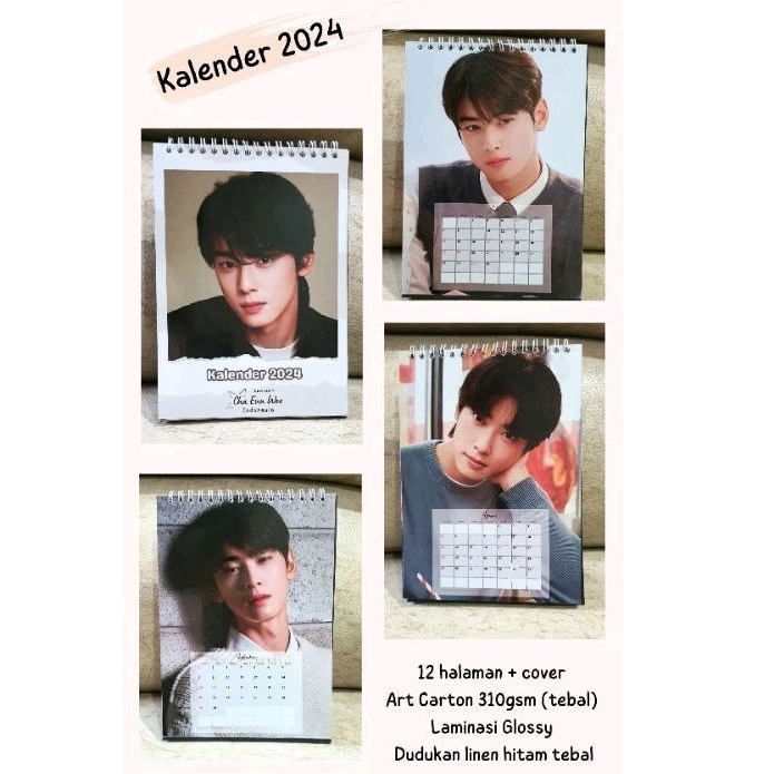 

Kalender meja 2025 Cha Eun Woo Eunwoo (bisa request artis lain)