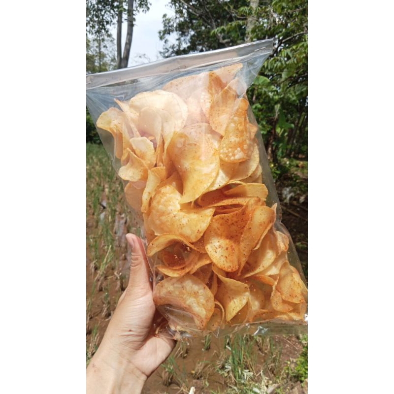 

Keripik singkong Pedas Ukuran 250 gram