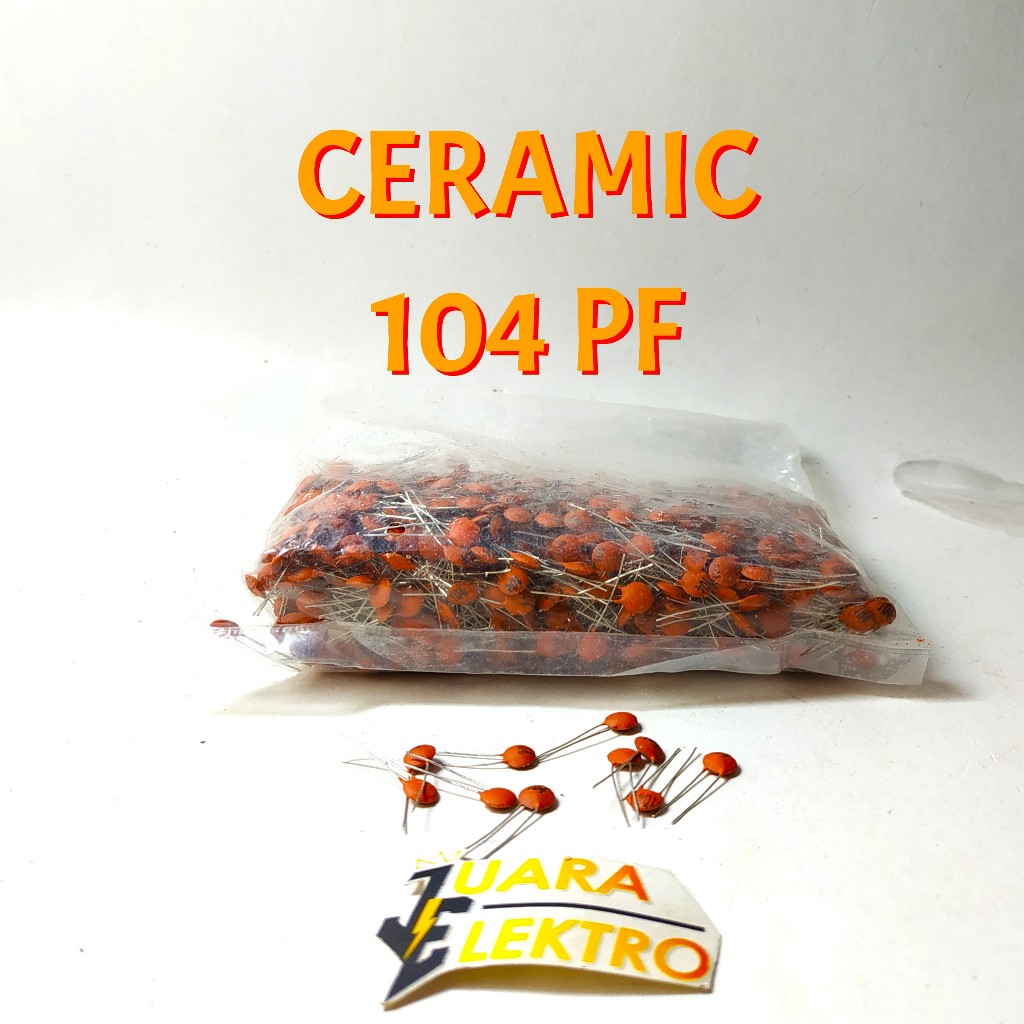 (20 PCS) Capasitor CERAMIC 104 PF | Kapasitor Keramik 104PF - 20 Biji Body Kecil