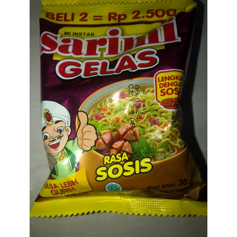 

Sarimi Gelas Rasa Sosis