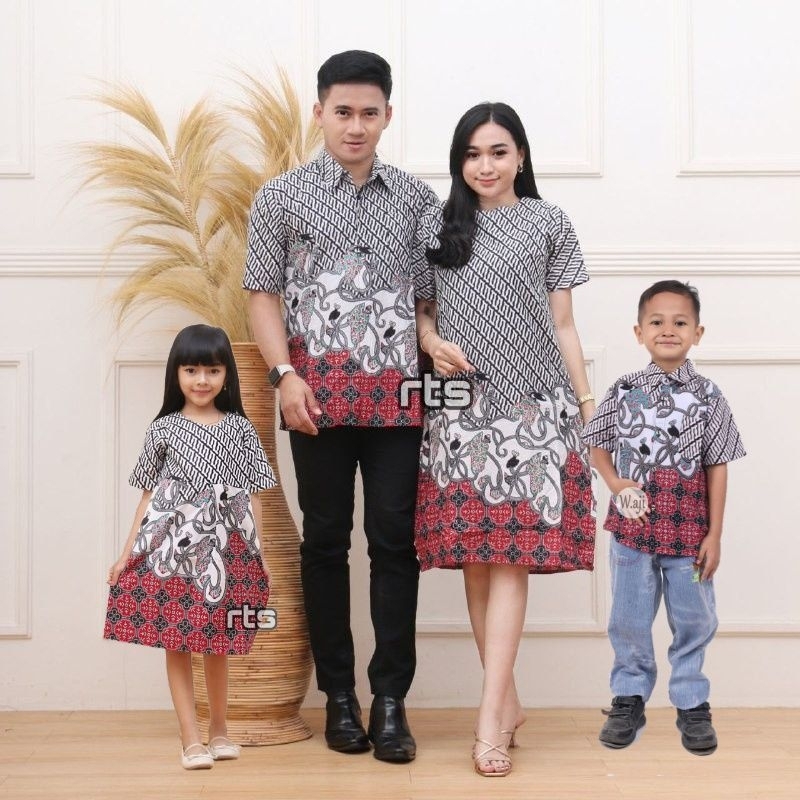 SAROJA | Dress Natal Batik Morena | Dress Natal Wanita Kekinian | Baju Natal Couple Keluarga Ayah Ib