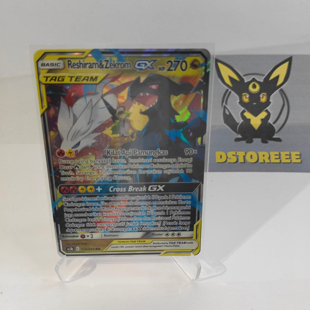 Reshiram & Zekrom GX RR 114/204 Kartu Pokemon