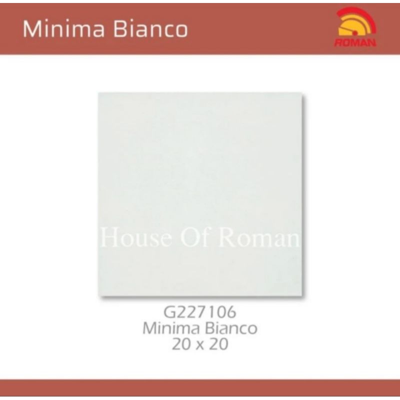 Roman Keramik Lantai Minima Bianco 20x20 keramik putih polos