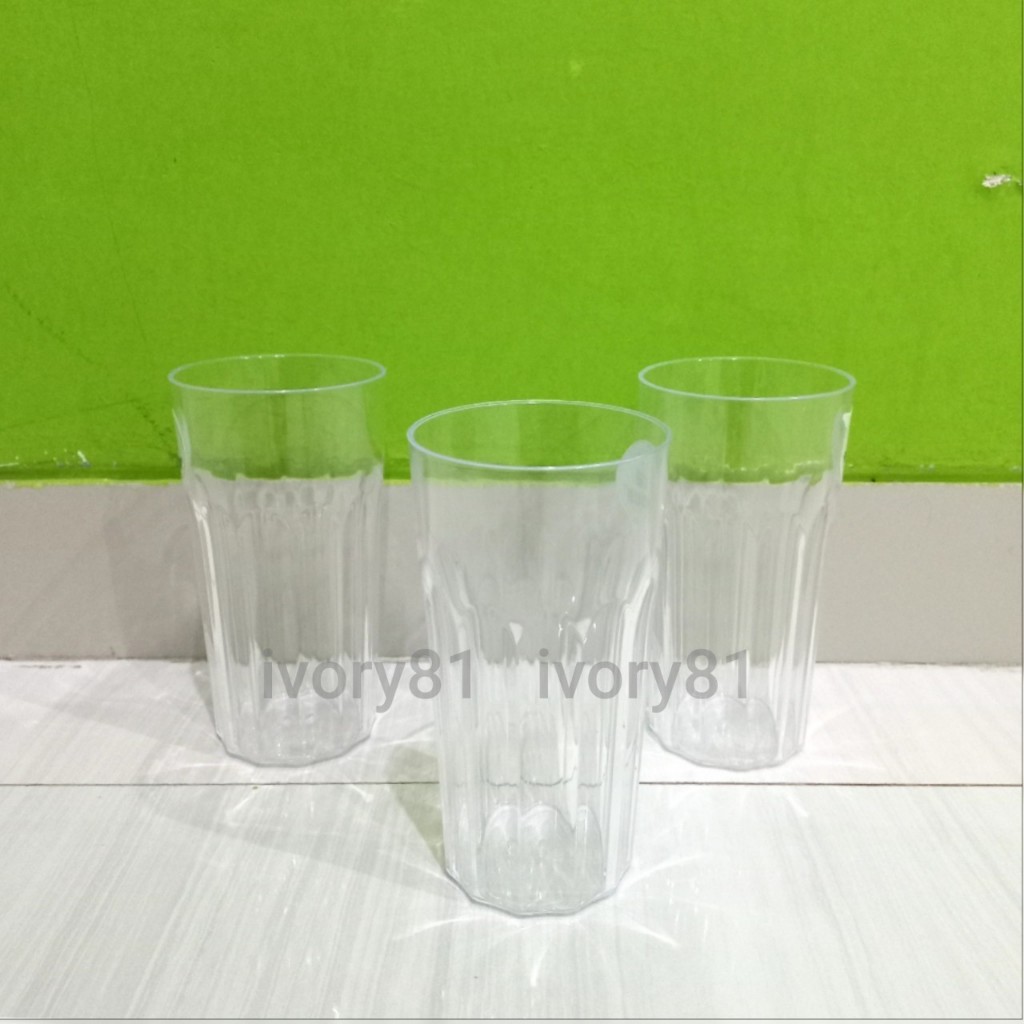 Gelas akrilik TANPA GAGANG acrylic bening mika cangkir gagang bir beer
