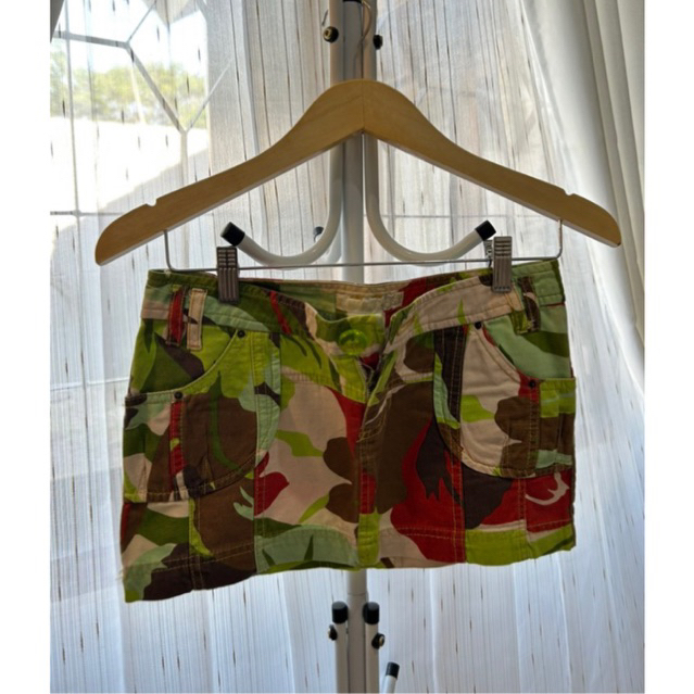 Skirt / rok pendek denim motif army size XS / S