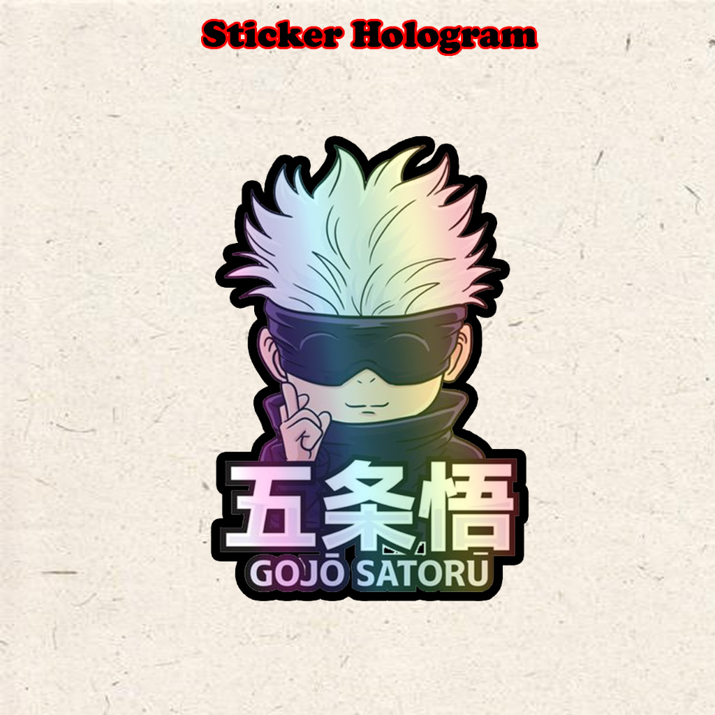 

Stiker Hologram Gojo Jujutsu kaisen ukuran 7,5 cm