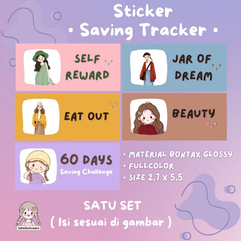 

SET STICKER SAVING TRACKER MURAH AESTHETIC