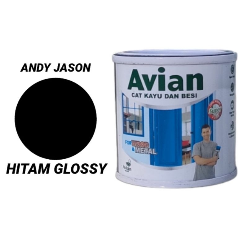 

CAT MINYAK AVIAN / CAT KAYU & BESI / HITAM GLOSSY KEMASAN 100CC