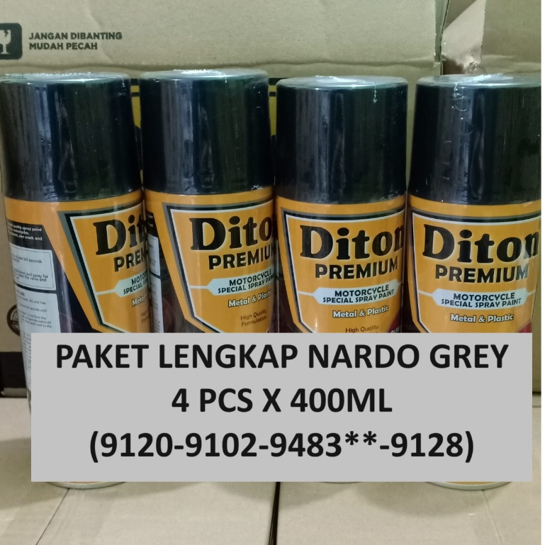 Paket Lengkap Pilox DITON PREMIUM Nardo Grey Paketan Pilok Cat Semprot Nardo Grey (Epoxy - Dasar Put