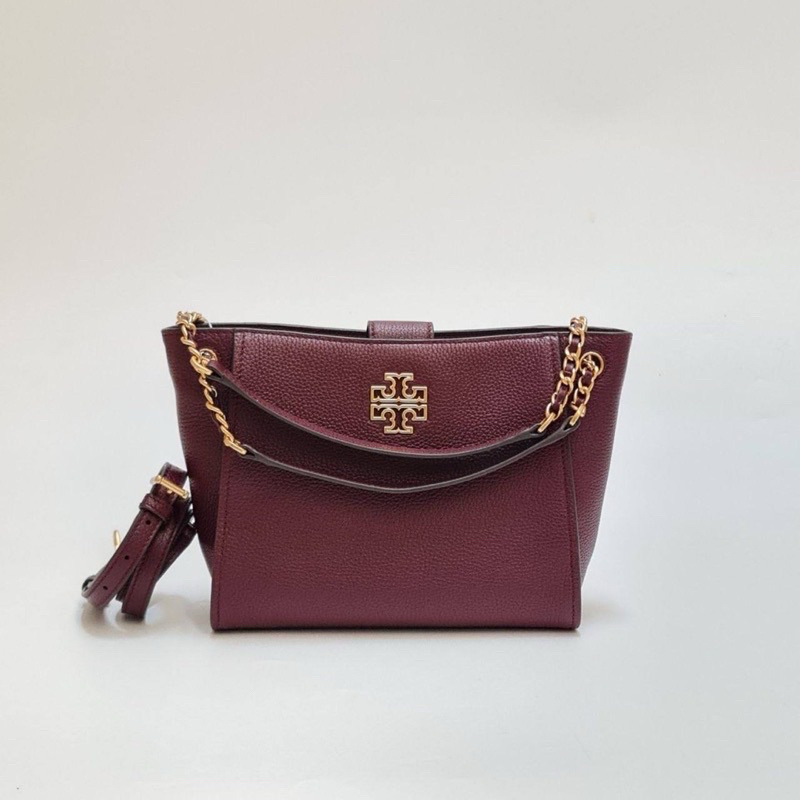 Preloved tas tory burch tb britten mini tote - claret (SOLD)