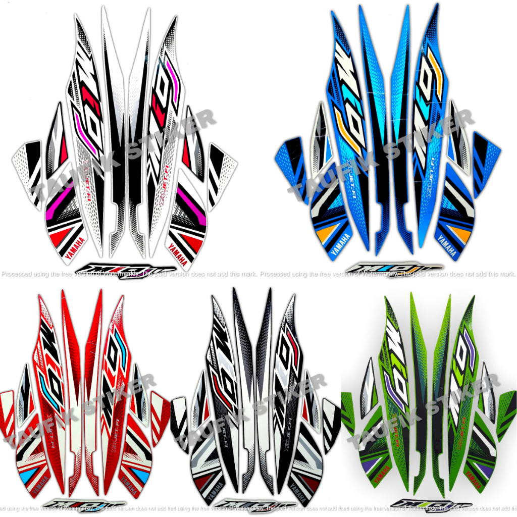 STRIPING LIS BODY MOTOR YAMAHA MIO J 2012 SEPASANG STANDAR FULL SET
