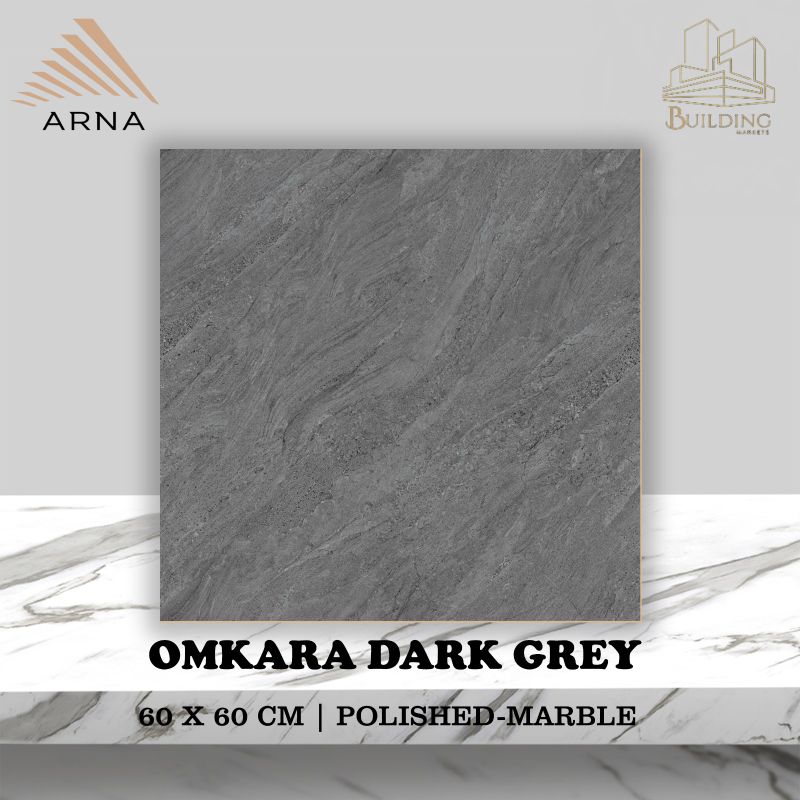 Granite Lantai 60x60 OMKARA DARK GREY/GLOSSY/ARNA/SERIES