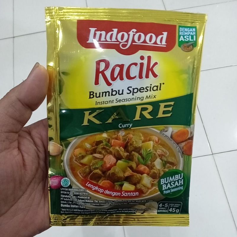 

Mahbubah - Indofood Racik 45 g Bumbu Spesial Kare