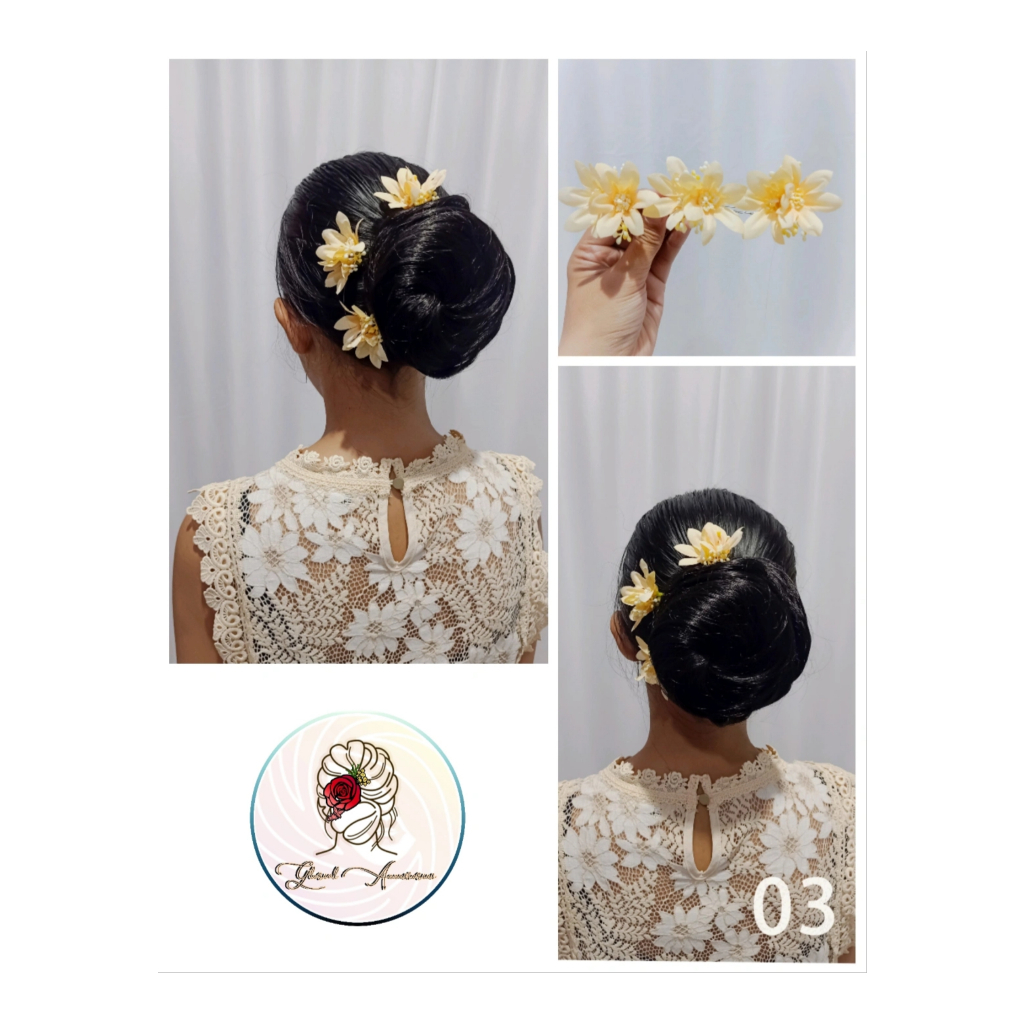 Hiasan Sanggul Rambut / Jepit Rambut Bunga / Sanggul Bunga
