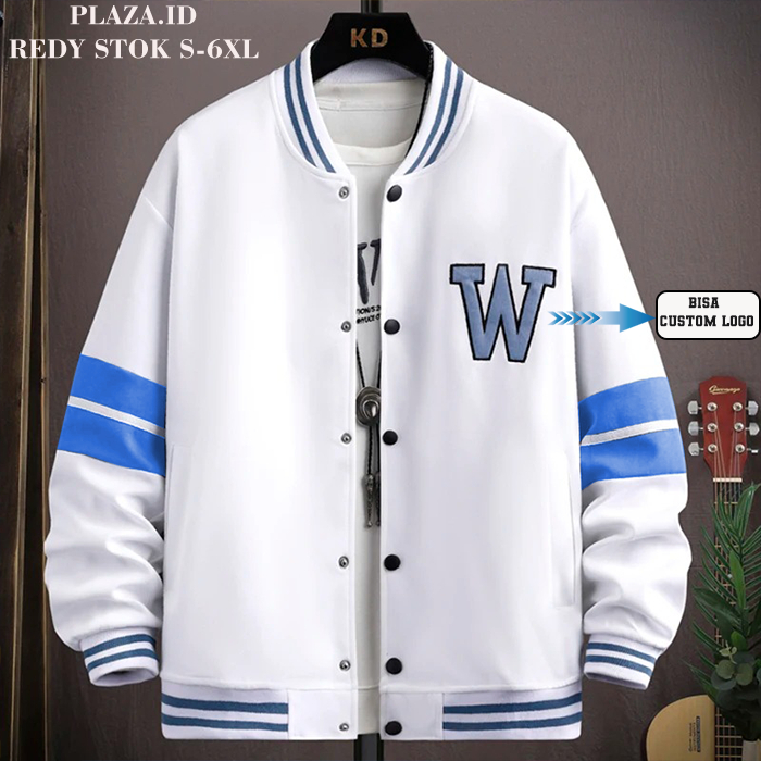 JAKET BOMBER VARSITY W OVERSIZE PREMIUM S-6X.JAKET BOMBER VARSITY CUSTOM