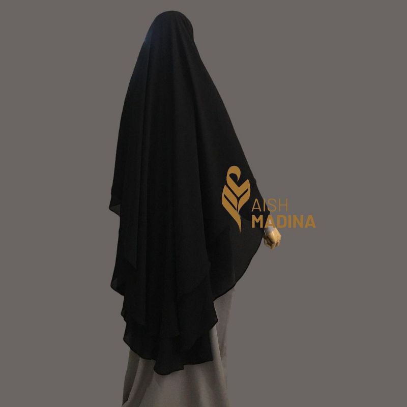 khimar aishmadina Black long