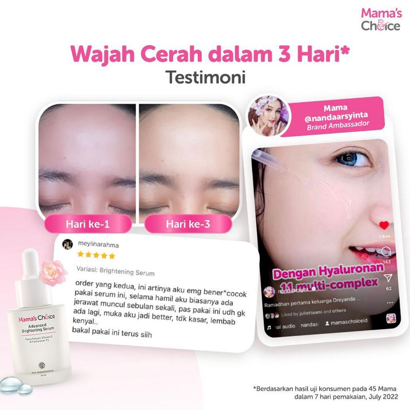 Mama’s Choice Advanced Brightening Face Serum serum wajah ibu hamil bumil bright mamas choice MAMA’S CHOICE mama mamachoice mama’s