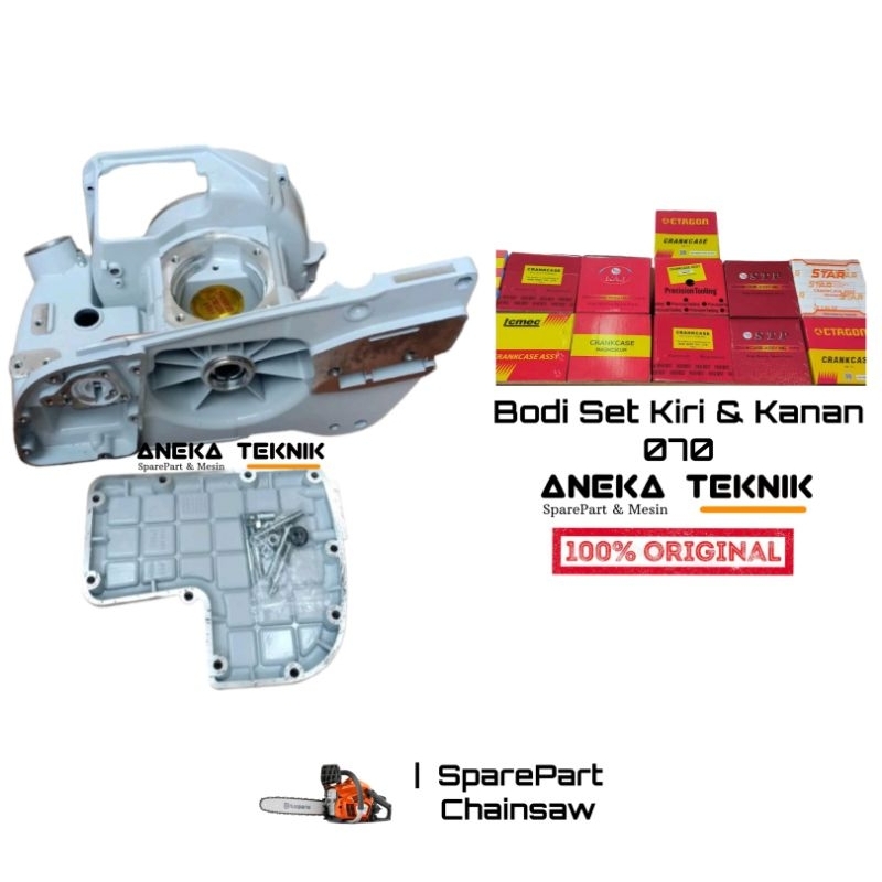 Body bodi kiri kanan crankcase chainsaw senso sinso 070 asli original
