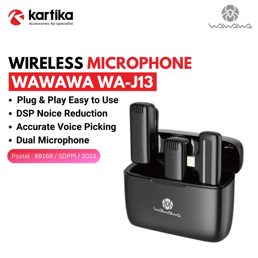 WAWAWA WA-J13 Wireless Microphone Super Compact Type-C &amp; Lightning