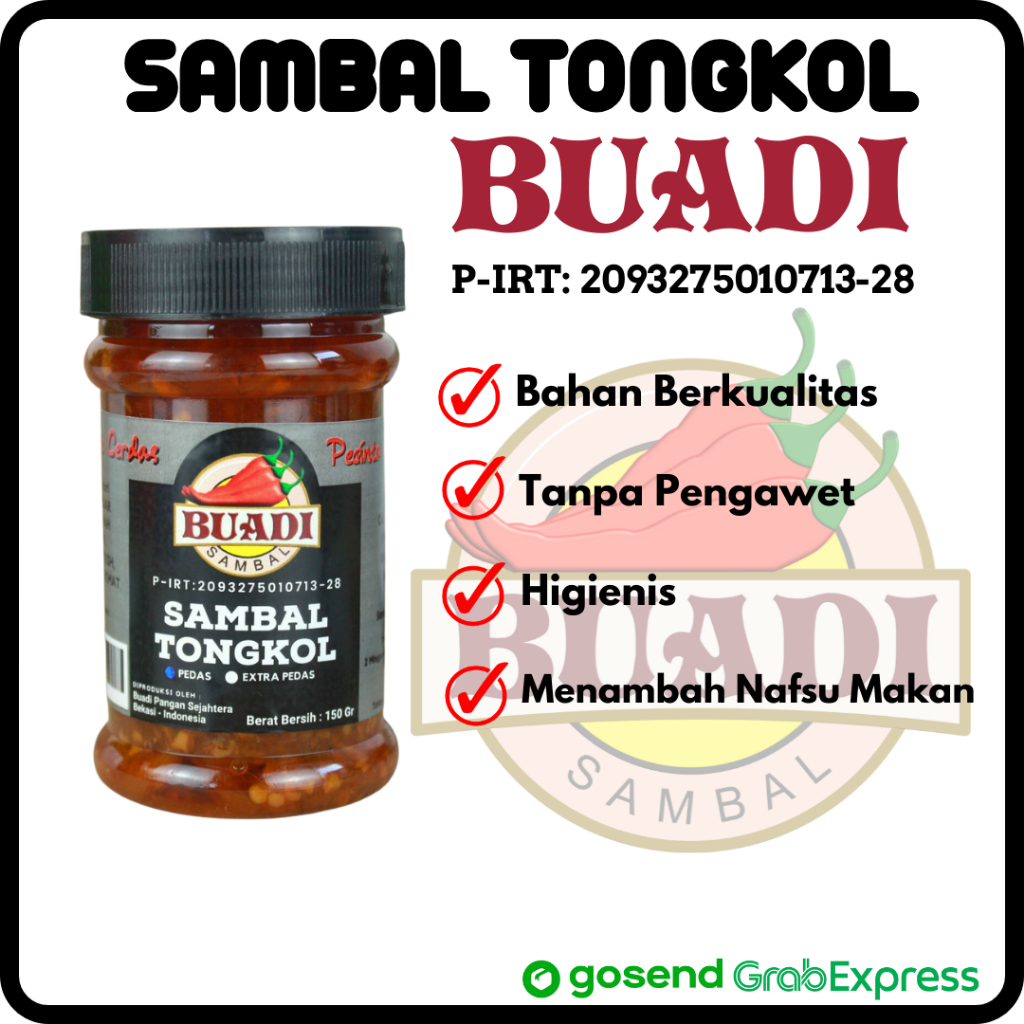 

Sambal BUADI Sambel Tongkol Suwir Pedas extra pedas