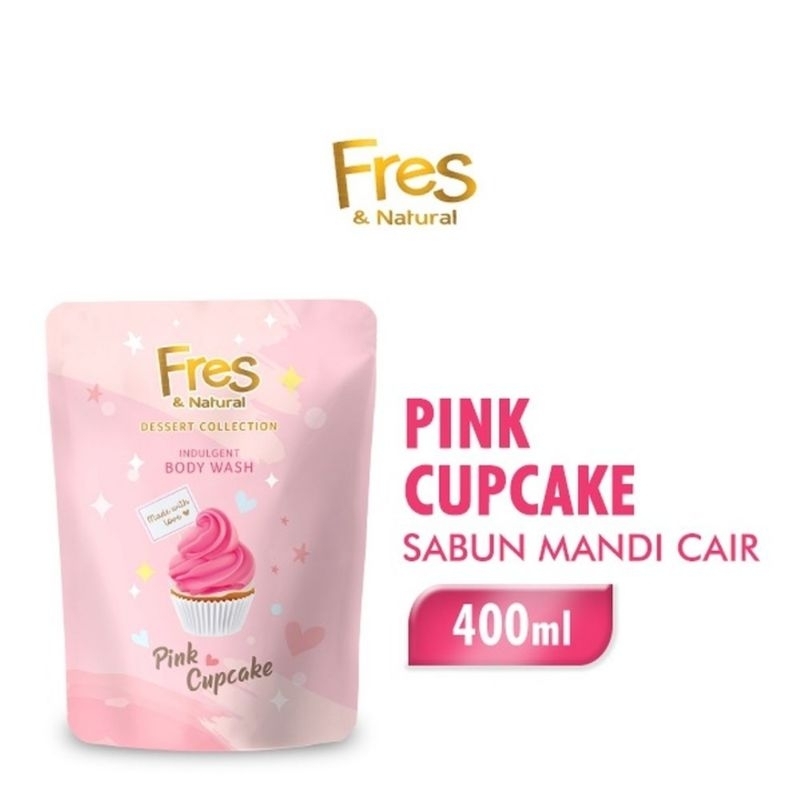 Fres & Natural Sabun Cair Pink Cupcake 400ml