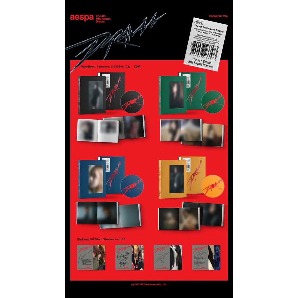 [READY STOCK] 4TH MINI ALBUM AESPA - DRAMA [SEQUENCE VER.] VER VERSI VER. DIGI DIGIPACK POSTER KARIN