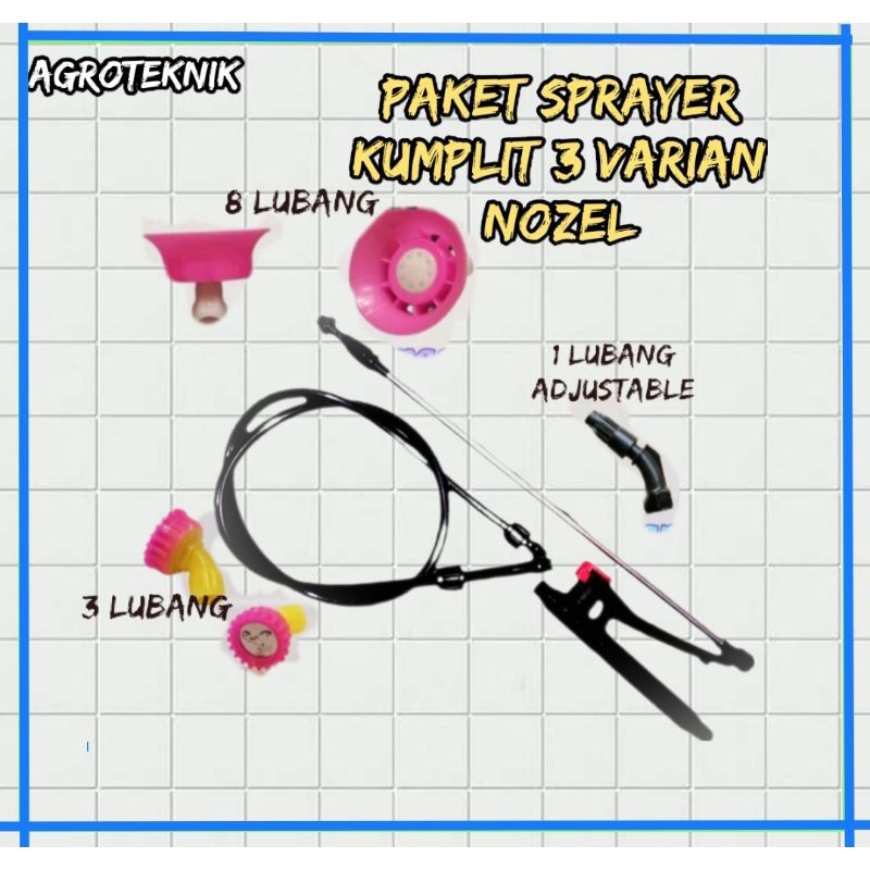 PAKET SPRAYER TANGKI ELEKTRIK/MANUAL KUMPLIT 3 VARIAN NOZEL