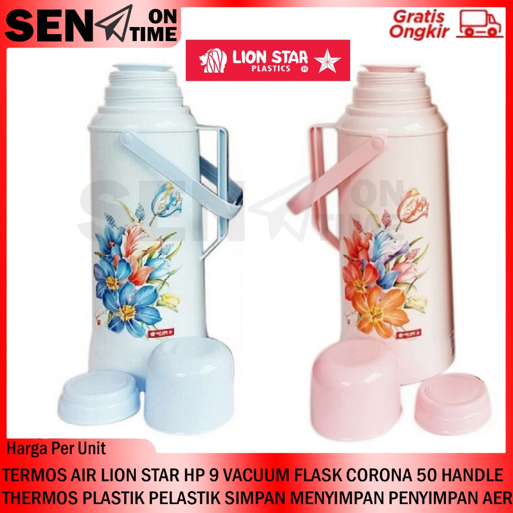 Lion Star Teremos Vacum Aer Angat Anget Thermoss Plastik Hp-9 Termos Air Panas Vacuum Flask Corona 5