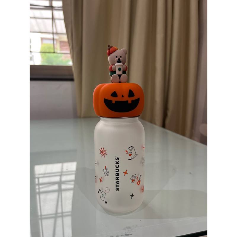 starbucks tumbler dan sedotan starbucks special edition - halloween skeleton pumpkin