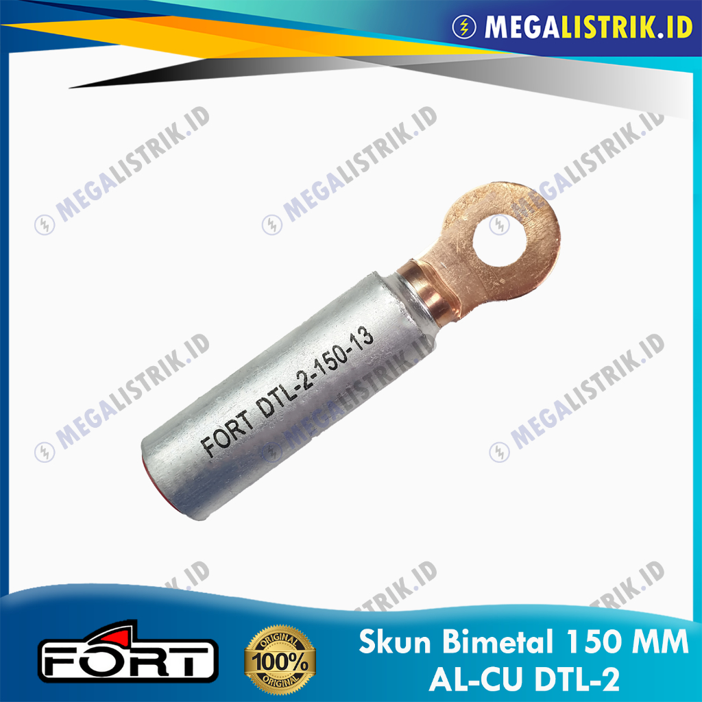 FORT SKUN BIMETAL AL-CU 150MM / CABLE LUG DTL-2-150 MM / SCUN KABEL ALUMINIUM TEMBAGA 150-13 MM