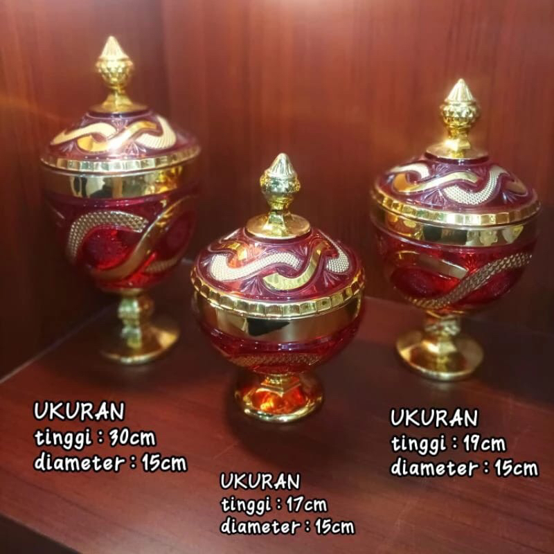 Toples Kristal Kaca Import Mewah Tempat Penyimpanann Kue