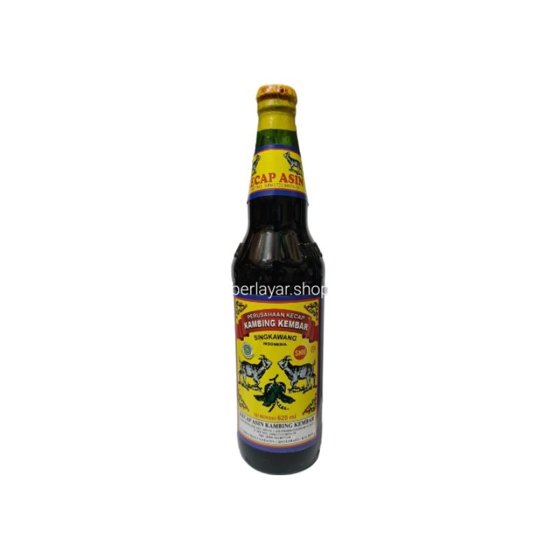 

Kecap Asin Cap Kambing Kembar 620ml / Kecap asin Singkawang / Dua Kambing